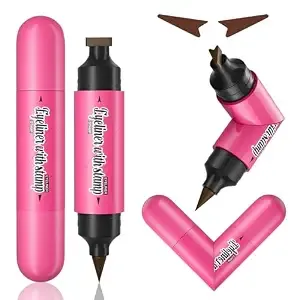 Winged Eyeliner Stamp, Rotating Waterproof Eyeliner Stamp Pen, Brown