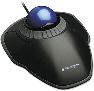 Kensington Orbit Mouse - Wired Ergonomic Trackball Mouse For Pc, Mac And Windows With Scroll Ring, Ambidextrous Design And Optical Tracking - Blue (k72337eu)