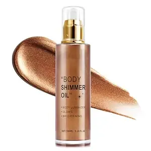 Shimmer Body Oil 100ml, Moisturizing Long Lasting Luminizer, Body Glow Oil