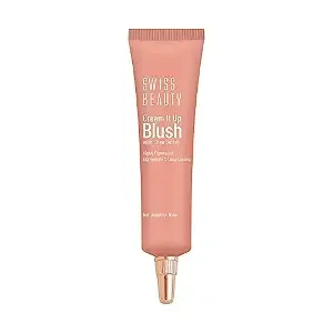Swiss Beauty Cream It Up Blusher - Highly Pigmented - Long-Lasting - Buildable & Blendable - All Skin Types - Shade - Natural Flush, 10ml