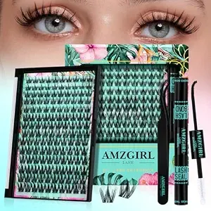 Amzgirl Lash Clusters Kit C Curl Manga Anime Lashes 10-18mm, Puppy