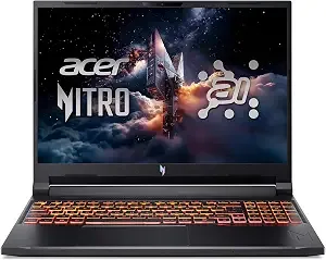 Acer Nitro V 16 Ai Copilot+ Pc Gaming Laptop - Amd Ryzen Ai 5 340 Processor - Nvidia Geforce Rtx 5060 Laptop Gpu - 16" Wuxga Ips 180hz Display - 16gb ddr5 - 512gb Gen 4 Ssd - Wi-Fi 6e - anv16-61-r2qy