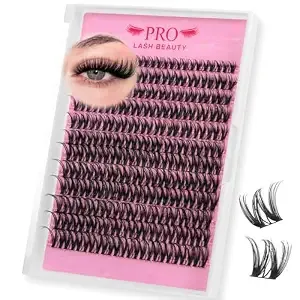 Pro Lashbeauty Flora Lash Clusters, Eyelash Clusters 8-18 Mixed Cluster Eyelash Extensions Mixed Lash Extension Reusable Soft & Comfortable (Flora,8-18mix)
