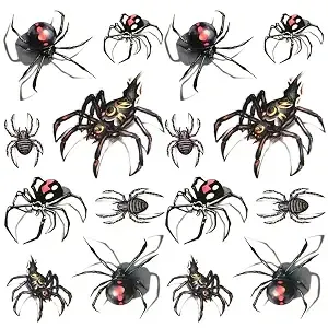 Small Cute Temporary Tattoo Spider 3d Halloween (Set Of 2)