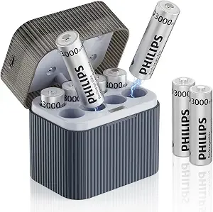 Philips Aa Lithium Rechargeable Batteries 1.5v 3000mwh 8 Pack