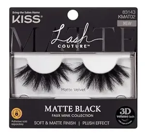 Kiss Lash Couture Matte Black Matte Velvet (Pack Of 6)