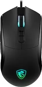 Msi Forge gm320 Gaming Mouse, 12800 Dpi, 20m+ Clicks Micro Switch, Optical Sensor, Ergonomic Ambitextrous Hand Design, Rgb Light