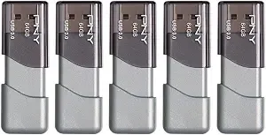 Pny 64gb Turbo Attaché 3 Usb 3.0 Flash Drive 5-Pack​