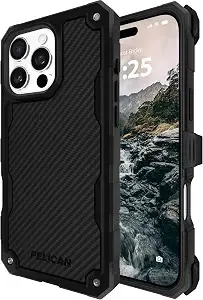 Pelican Shield Iphone 16 Pro Case - Rugged Magsafe Phone Case - Carbon
