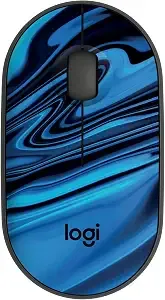 Logitech m340 Compact Ambidextrous Silent Wireless Mouse - Blue Galaxy