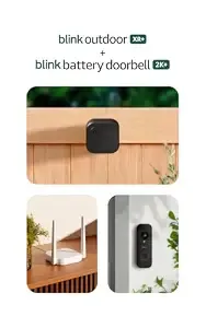 Blink Outdoor Xr+ And Battery Doorbell 2k+ — Extended Range Wireless Outdoor 4 Camera And 2k Battery Doorbell. Sync Module Xr+ Included — 6 Camera System + Doorbell