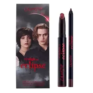 Colourpop X The Twilight Saga Eclipse Lip Kit - Warm Burgundy Brown Lip Combo With Lippie Stix Lipstick + Lippie Pencil - Long Lasting, Ultra-Pigmented Cream Finish - New Love (2 Count)