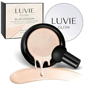 Ideal For Light/Medium Complexions-Makeup Foundation, Mushroom Head Air Cushion-Cc Cream For Mature Women,Coverage For All Skin Types,Makeup Bb Cream (Lvory)