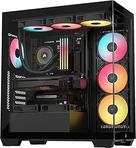Corsair 3500x Rs Argb Panoramic Mid-Tower Pc Case – Black
