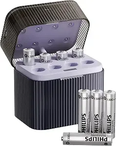 Philips Rechargeable Aaa Lithium Battery 8 Pack, 1.5v 1300mwh Li-Ion Battery, 1200 Long Batteries Life For Game Controllers, Remote Controls, Household Electronic Devices