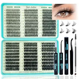 Lash Clusters Kit, 600 Pcs Eyelashes Lash Clusters D Curl 9-16mm