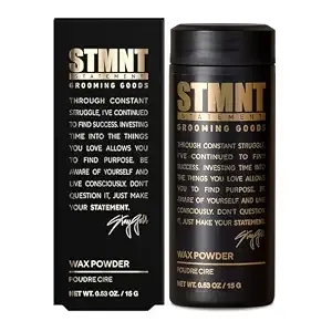 Stmnt Grooming Goods Wax Powder, 0.53 Oz - Semi-Matte Finish - Added Grip And Volume - Medium Control - Easy To Wash Out - Fuller Feeling Hair