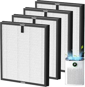 4-Pack hap603 Replacement Filter For Ecoself hap603 & hap603wf Air Purifier