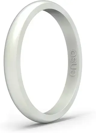 Enso Rings Halo Elements Silicone Ring – Stackable Wedding Engagement Band – Thin Minimalist Band – 2.54mm Wide, 1.5mm Thick