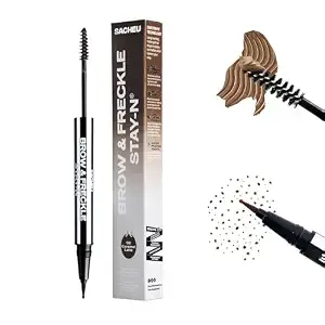 Sacheu Brow & Freckle Stay-N, 2-In-1 Brow Gel & Freckle Pen, Caramel Latte