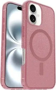 Otterbox Iphone 16 (Only) - Symmetry Series Clear+ Case - Thimbleberry (Pink) - Snaps To Magsafe - Ultra-Sleek - Raised Edges Protect Camera & Screen - Non-Retail Packaging