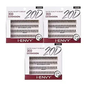 I•Envy 20d Extension Cluster Individual Lashes (Medium, 3 Pack)