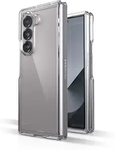 Speck Samsung Galaxy Z Fold 6 Case - Anti Yellowing, Galaxy Fold 6 Case - Samsung Fold 6 Case - Zfold 6 Case With Raised Bezel - Presidio Perfect Clear