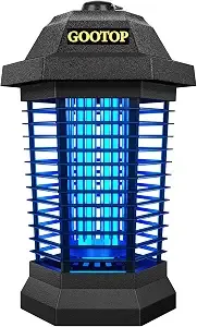 Gootop Bug Zapper Outdoor, Mosquito Zapper, 4200v 3 Prong Plug In Electric Fly Zapper, Mosquito Killer, Fly Traps, Flying Insects Zapper Indoor Outdoor, Abs Plastic Outer (Black)