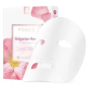 Foreo Bulgarian Rose Sheet Mask, 3 Pack, Ufo Device Compatible
