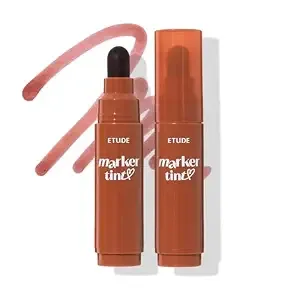 Etude Dear Darling Marker Tint, #10 Sweet Cinnamon, Long-Lasting Lip Stain
