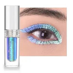 Charmacy Liquid Duochrome Eyeshadow, Metallic Eye Looks, Long Lasting Glitter Eye Shadow Sets Metallic Pigments, Quick Drying, Sparkling Shiny Eye Makeup For Beginners, 1.6g (#04)