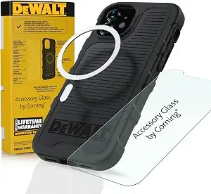 Dewalt Heavy Duty Magnetic Case/Screen Protector Kit, Iphone 13 Pro Max