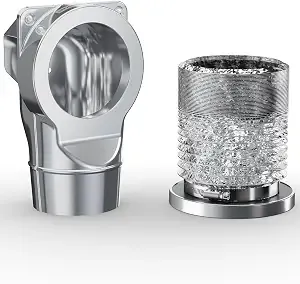 Magnetic Dryer Vent Coupling dv90 Airtight Seal Dryer Vent Connector Kit Easy To Clean Quick Connector Including A 2.6ft 4" Duct And Two Clamps