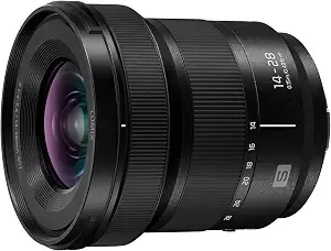 Panasonic Lumix S Series Camera Lens, 14-28mm f4-5.6 Ultra Wide-Angle Zoom Lens With Macro Capability, S-r1428 Black