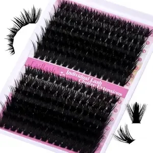 Fadlash Manga Lash Clusters With Spikes 80d+100d Cur 8-16mm Individual Fluffy Anime Eyelash Extensions Reusable For Suitable For Beginners