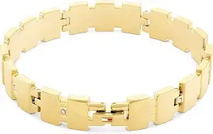 Tommy Hilfiger Women'S Jewelry 2780780 Gold Plated With Crystal Link Bracelet, Color: Gold Plated