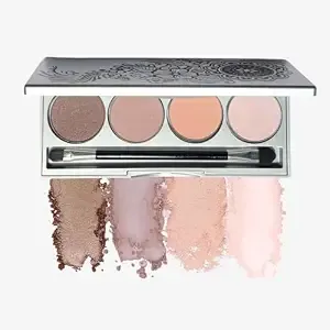 Honeybee Gardens Skinny Dip Eyeshadow Palette, 4 Neutral Shades, Refillable