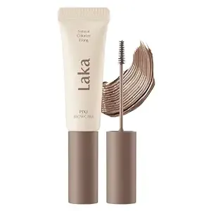 Laka Pixi Eyebrow Mascara 8g/0.28oz., Eyebrow Gel To Fix And Shape Brows, Clump-Free, Brow Fixer With Slim Precision Brush, Vegan, K-Beauty​ (01 Peanut Brown)