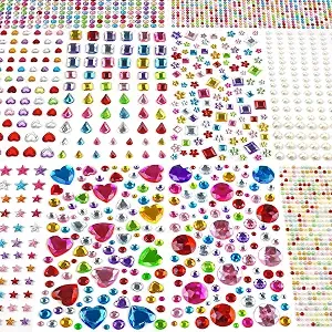 Stocking Stuffers,3528pcs Gem Stickers,Scrapbook Supplies Rhinestones Craft