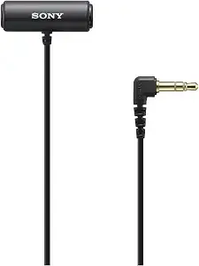 Sony Compact Stereo Lavalier Microphone ecmlv1,Black, Small