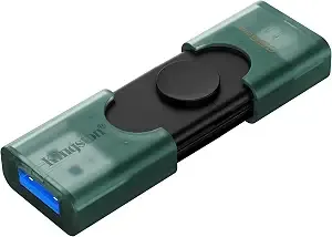 Kingston Datatraveler duog2 256gb Flash Drive - Usb-A + Usb-C 3.2 Gen 1 - dtdeg2/256gb