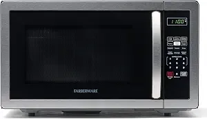 Farberware 1.1 Cu. Ft. Countertop Microwave Oven – 1000 Watts Power, Auto Cook Settings, Defrost, Easy Clean And Child Safety Lock - Stainless