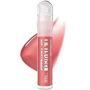 Maybelline Lifter Oil-In-Gel Lip Gloss For Glassy, Bouncy Shine, Hydrating, Tinted Lip Balm And Moisturizer With Hyaluronic Acid And Passionfruit Oil, Strawberry Shake (Mauve Pink)