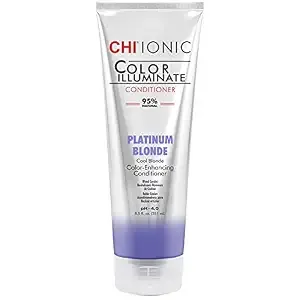 Chi Color Illuminate Conditioner, Helps Maintain Fresh Color In Natural & Color-Treated Hair, Sulfate, Paraben, & Cruelty-Free, Platinum Blonde, 8.5 Oz