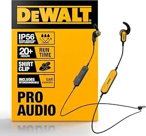 Dewalt Heavy Duty Neckband Bluetooth Earbuds, Wireless Bluetooth 5.2