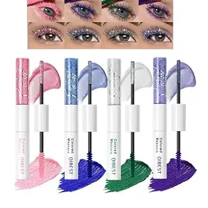 Glitter And Matte Mascara For Eyelashes Set,4 Pcs