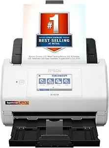 Epson Rapidreceipt Rr-600w Wireless Desktop Color Two-Sided Receipt Scanner