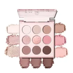 Into You 9 Colors Eyeshadow Palette，Shimmer & Matte Shades Eye Shadow, Warm & Cool Pigments, Long Lasting，Smooth Formula，Metallic Nude Brown Rose Gold, Eye Make Up，0.27 Oz