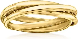 Ross-Simons Italian 18kt Gold Over Sterling Petite Rolling Ring