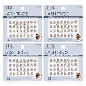 Ardell Soft Touch Trios Lash Clusters Short Individual Lashes Black, 4 Pack